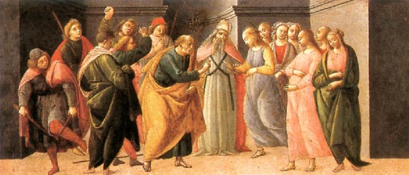 BARTOLOMEO DI GIOVANNI Predella: Marriage of Mary oil painting image